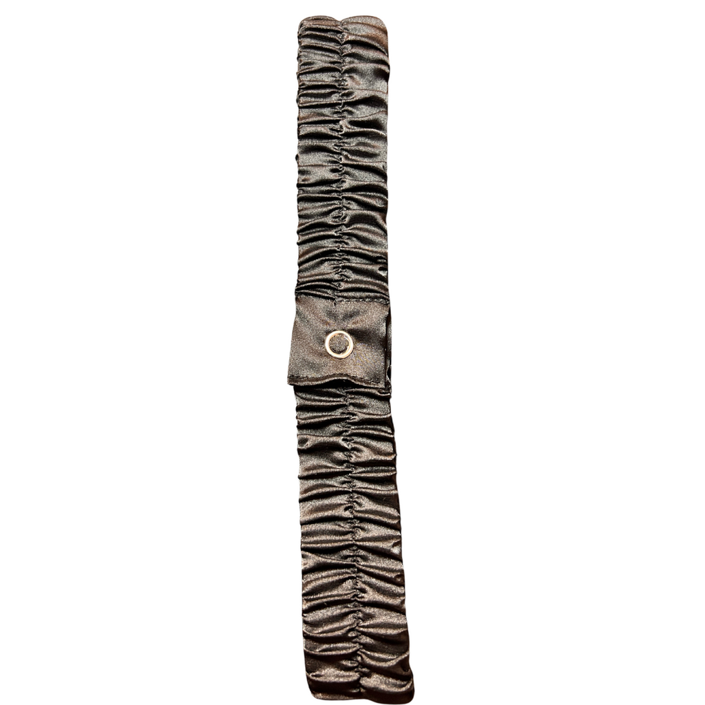 Noir Froband - Black satin hair tie